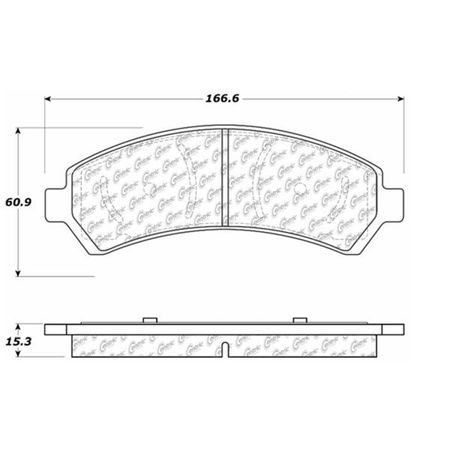 CENTRIC PARTS Centric Premium Pads, 300.07260 300.07260